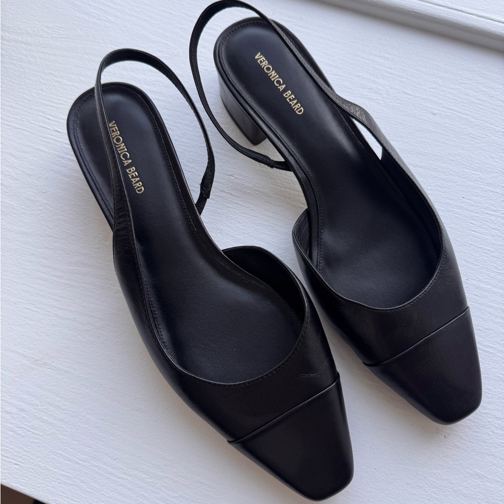 Veronica Beard Black Women's Slingback Shoes | SIZE 10.5